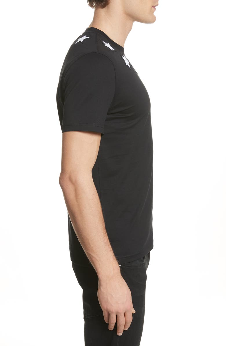 Givenchy Star Appliqué T-Shirt, Alternate, color, 