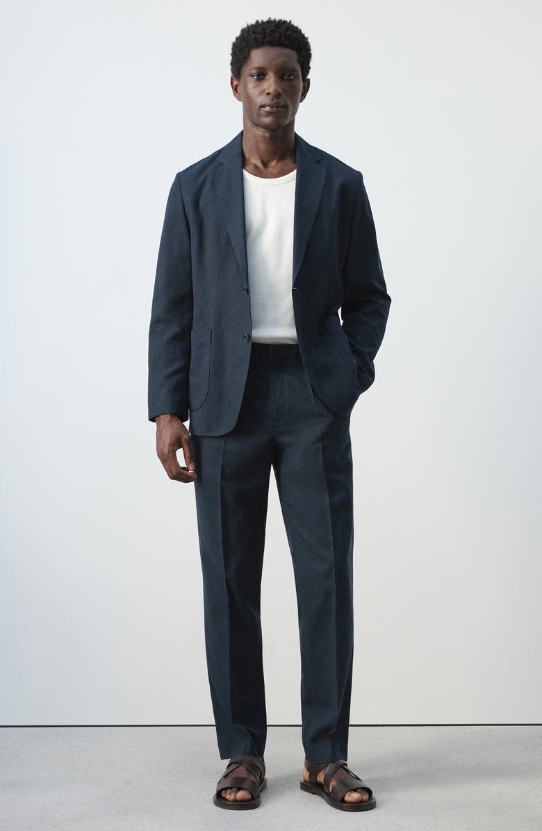 MANGO Slim Fit Blazer, Alternate, color, Navy