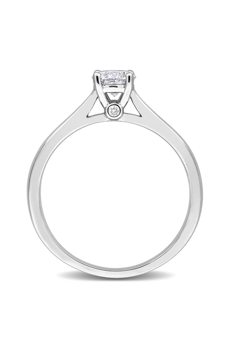 Created Forever Lab Grown Diamond Solitaire Ring, Alternate, color, Silver