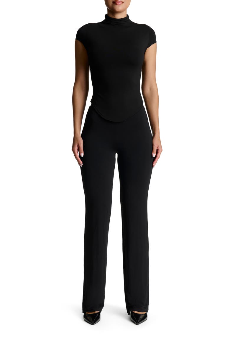 Smooth Straight Leg Pants, Alternate, color, BLACK