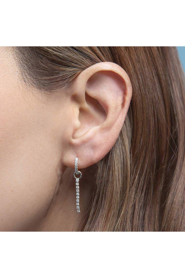 Multi Pavé Silver Earring Charm, Alternate, color, Silver