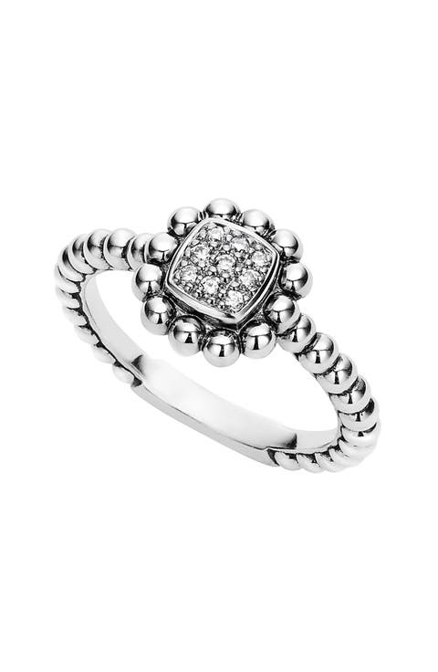 Caviar Spark Diamond Square Ring