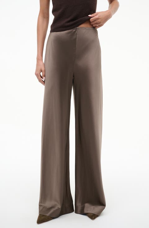 Stroll Wide Leg Stretch Silk Pants