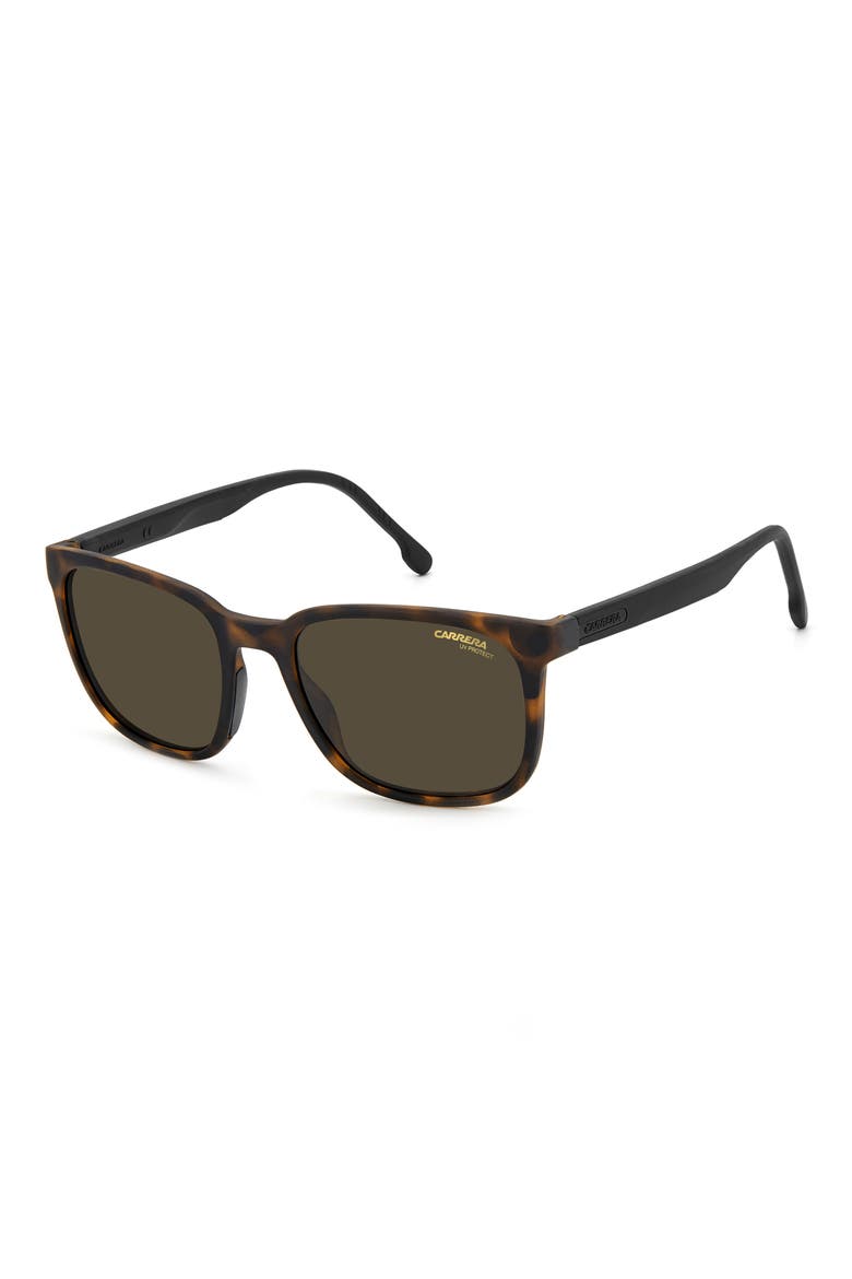 54mm Rectangular Sunglasses, Alternate, color, MATTE HAVANA / BROWN