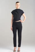 Natori Techno Crepe Side Zip Ankle Pants