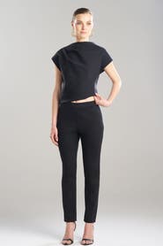Natori Techno Crepe Side Zip Ankle Pants