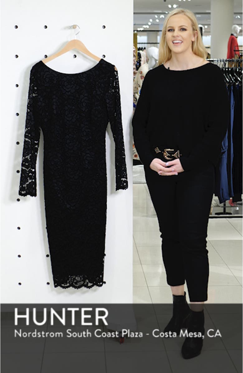 Emery Stretch Lace Body-Con Dress, sales video thumbnail