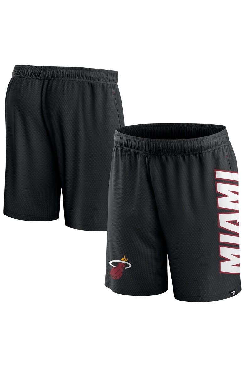Men's Fanatics Branded Black Miami Heat Post Up Mesh Shorts, Alternate, color, Black