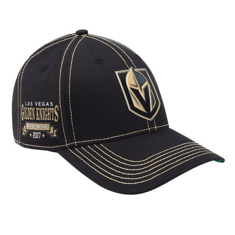 Men's Starter  Black Vegas Golden Knights Sphere II Curved Starfit Adjustable Hat