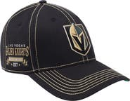 STARTER Men's Starter  Black Vegas Golden Knights Sphere II Curved Starfit Adjustable Hat