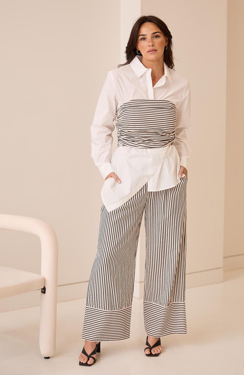 Brave+True Portia Stripe Drawstring Pants, Alternate, color, 