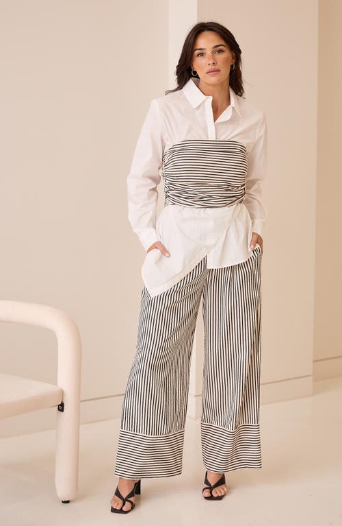 BRAVE + TRUE BRAVE+TRUE PORTIA STRIPE DRAWSTRING PANTS