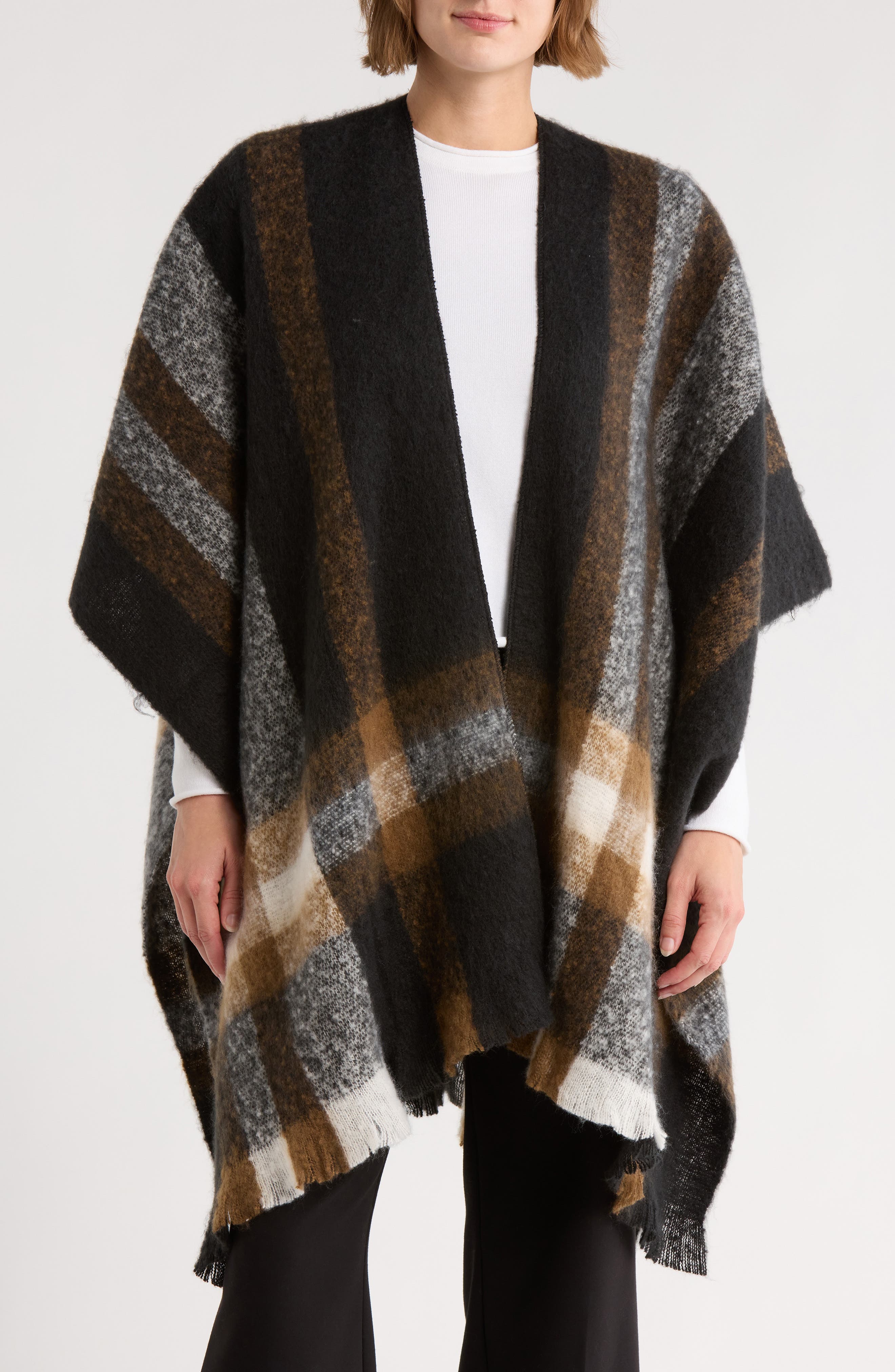 Steve Madden Plaid Topper