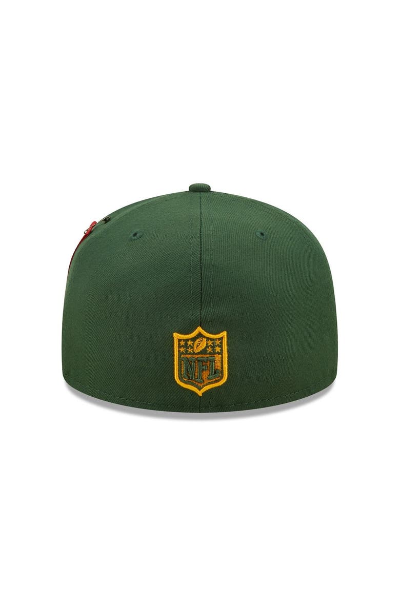 New Era x Alpha Industries Men's New Era x Alpha Industries Green Green Bay Packers Alpha 59FIFTY Fitted Hat, Alternate, color, Green