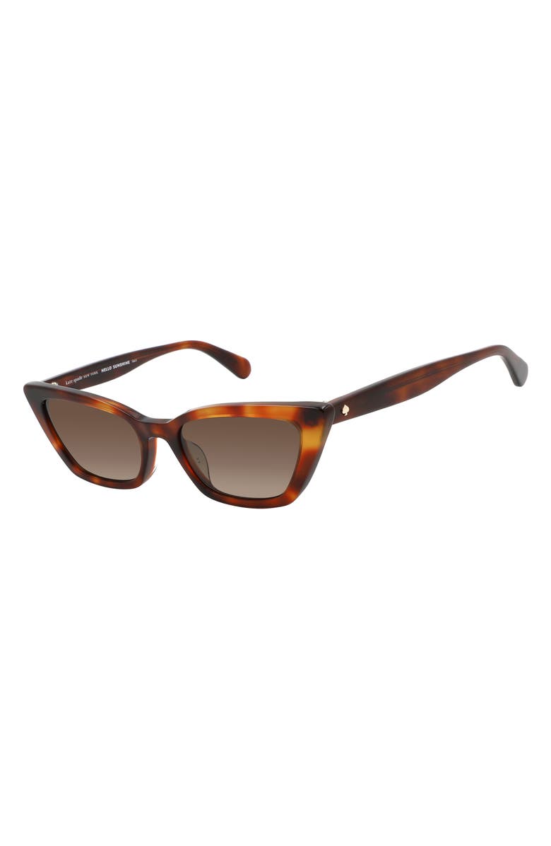 Kate Spade New York genell 52mm gradient cat eye sunglasses, Alternate, color, Havana/ Brown Sf