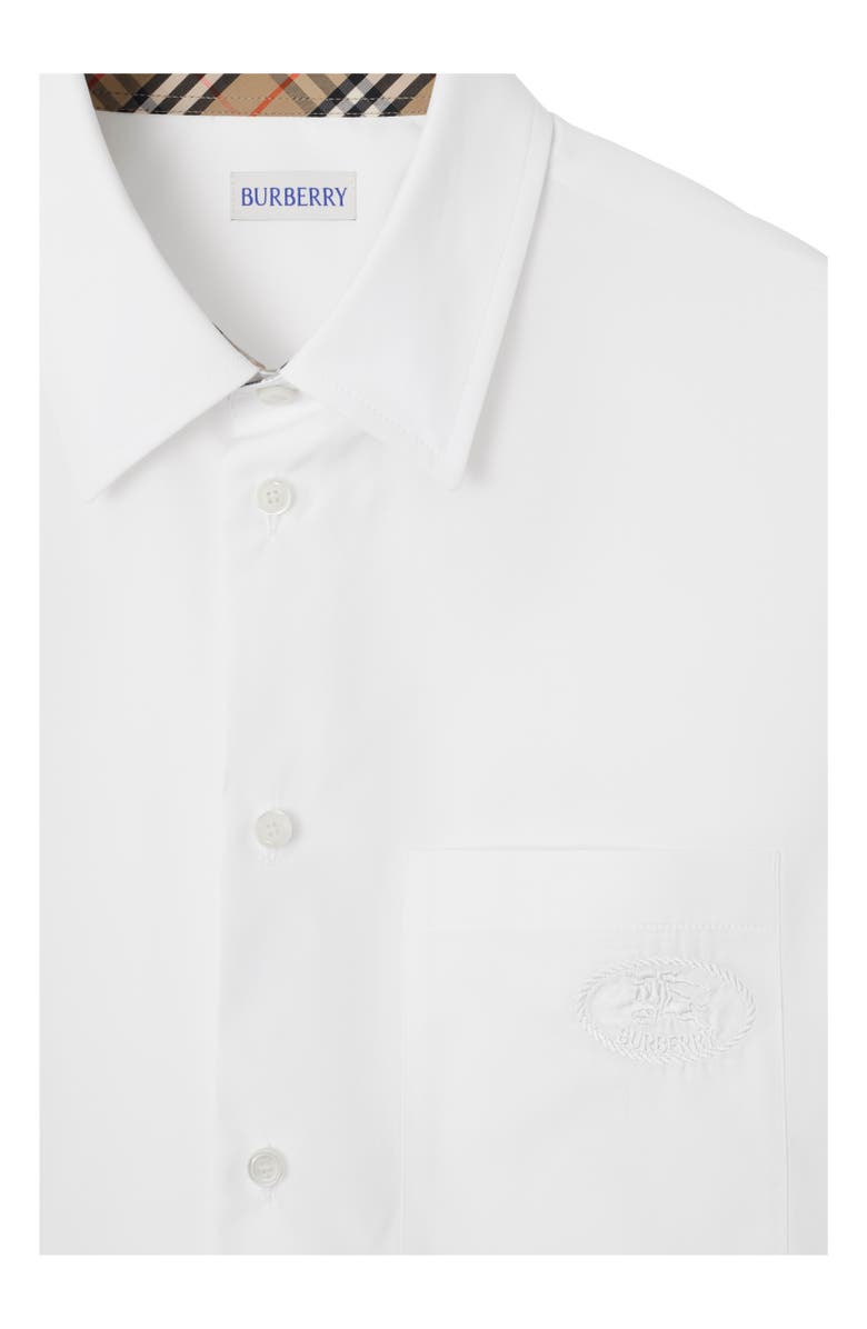 Burberry Cotton Poplin Shirt, Alternate, color, White