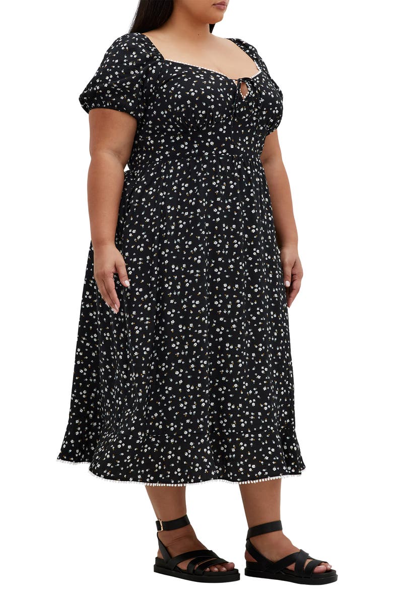 Dress Sky Floral Midi Dress, Alternate, color, MEADOW