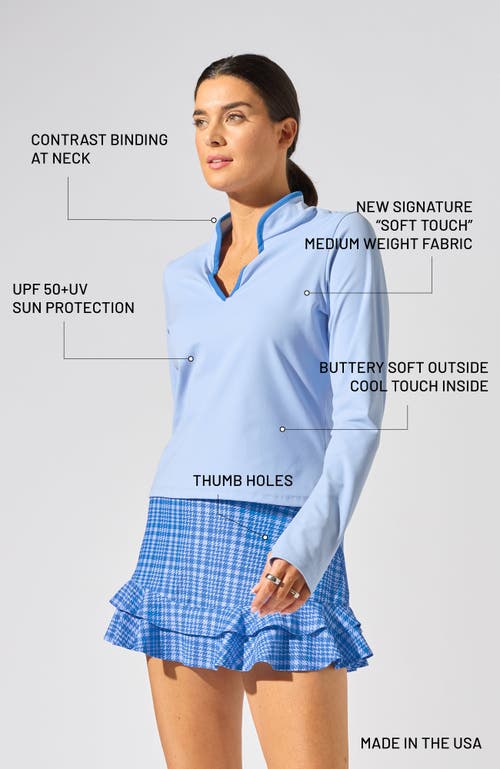 Bobbe Active Volley Long Sleeve Top In Blue