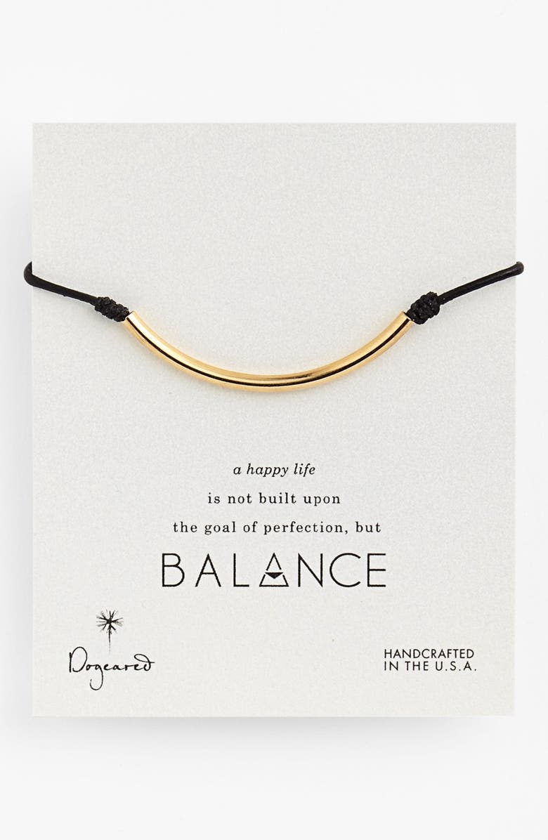 Dogeared 'Balance' Bracelet, Main, color, 