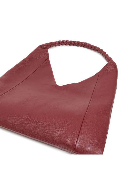 Dolce Vita Mia Leather Tote In Burgundy