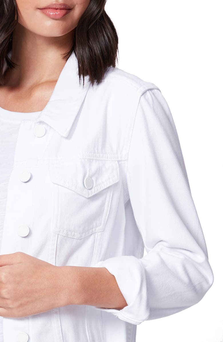 PAIGE Relaxed Vivienne Denim Jacket, Alternate, color, Crsp Wht