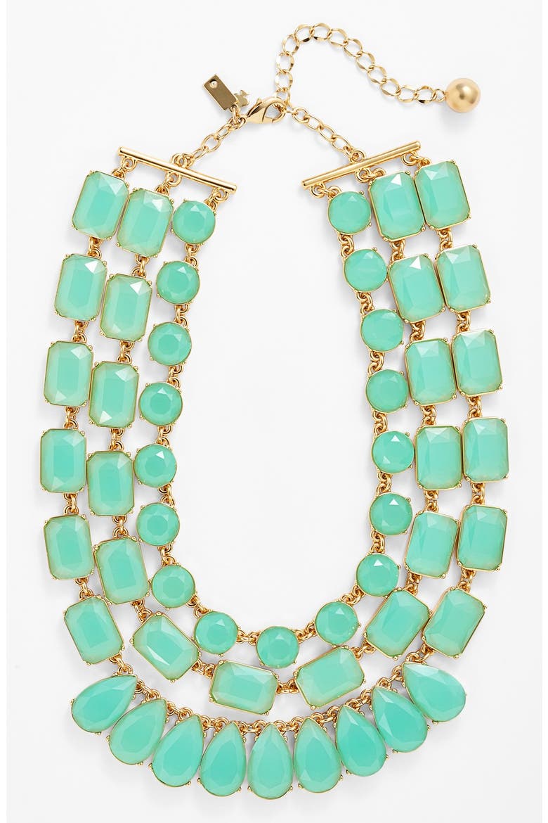 'riviera garden' stone multistrand necklace, Main, color, GIVERNY BLUE/ GOLD