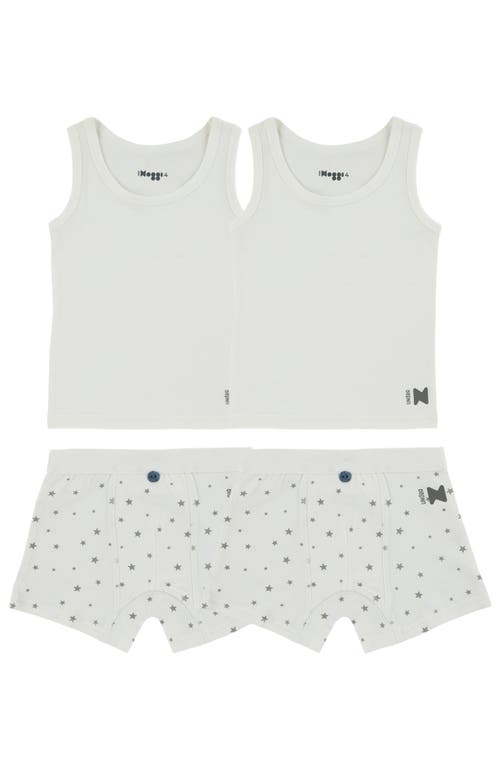 Noggiwear Buttoned Loungewear Set In White