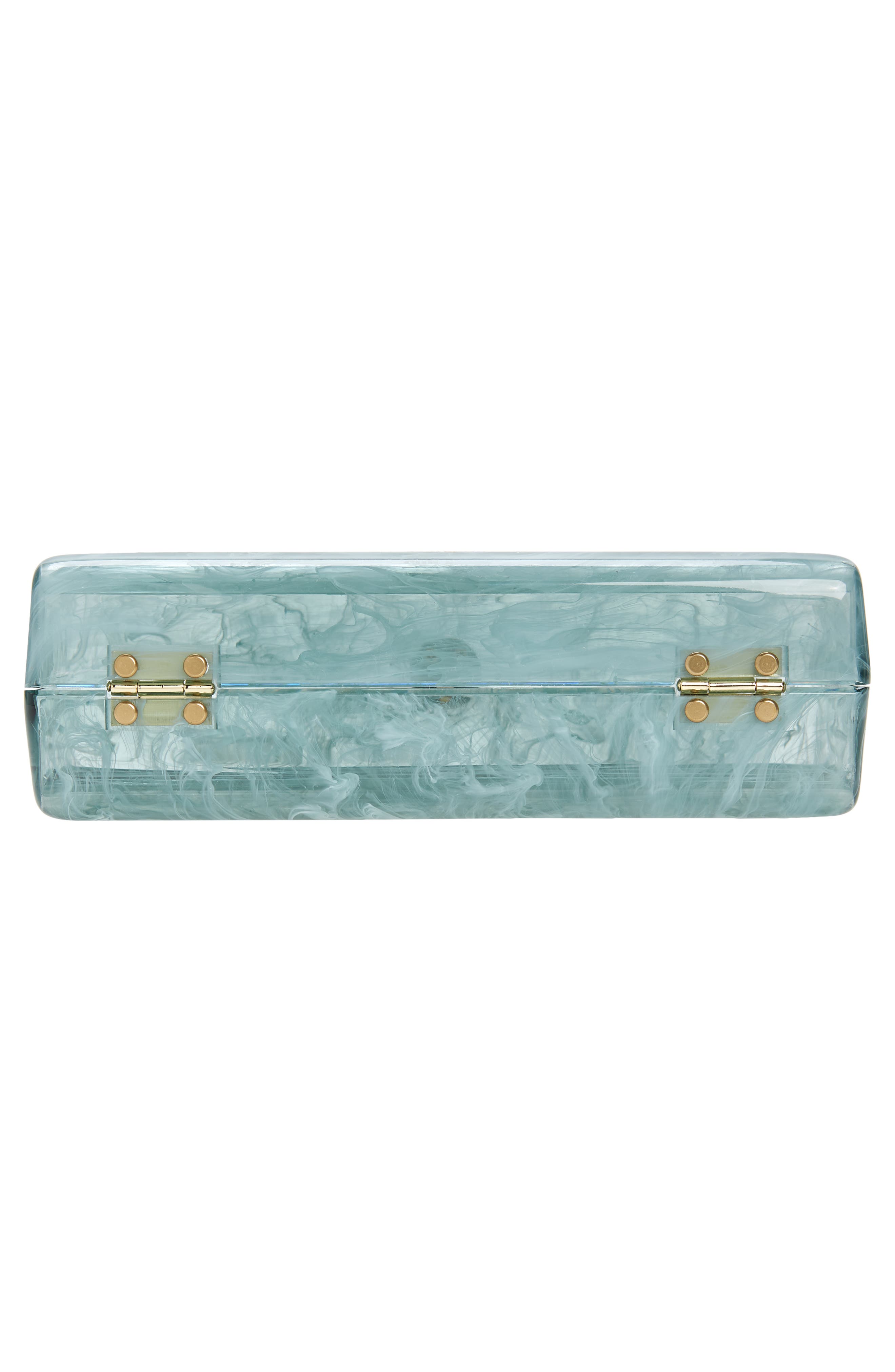 Enid Clutch, Alternate, color, SEA SPRAY