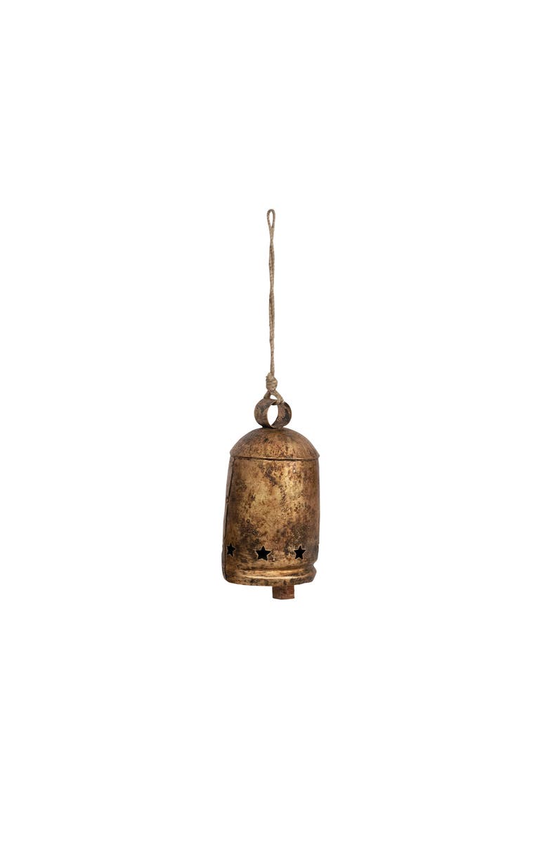 Storied Home 8.5" Metal Bell on Jute Rope, Main, color,