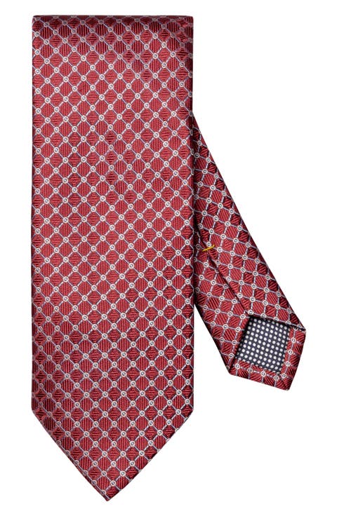 Geometric Jacquard Silk Tie
