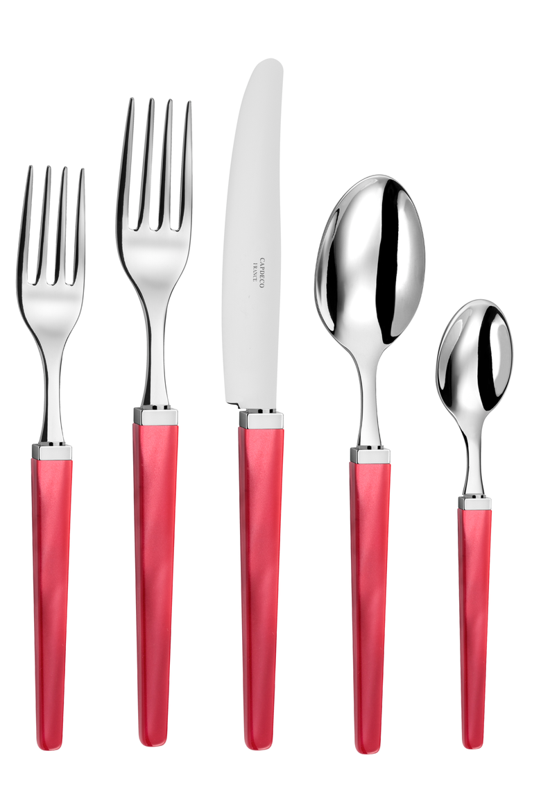 Quio - 5 Piece Place Setting, Main, color, Grenadine