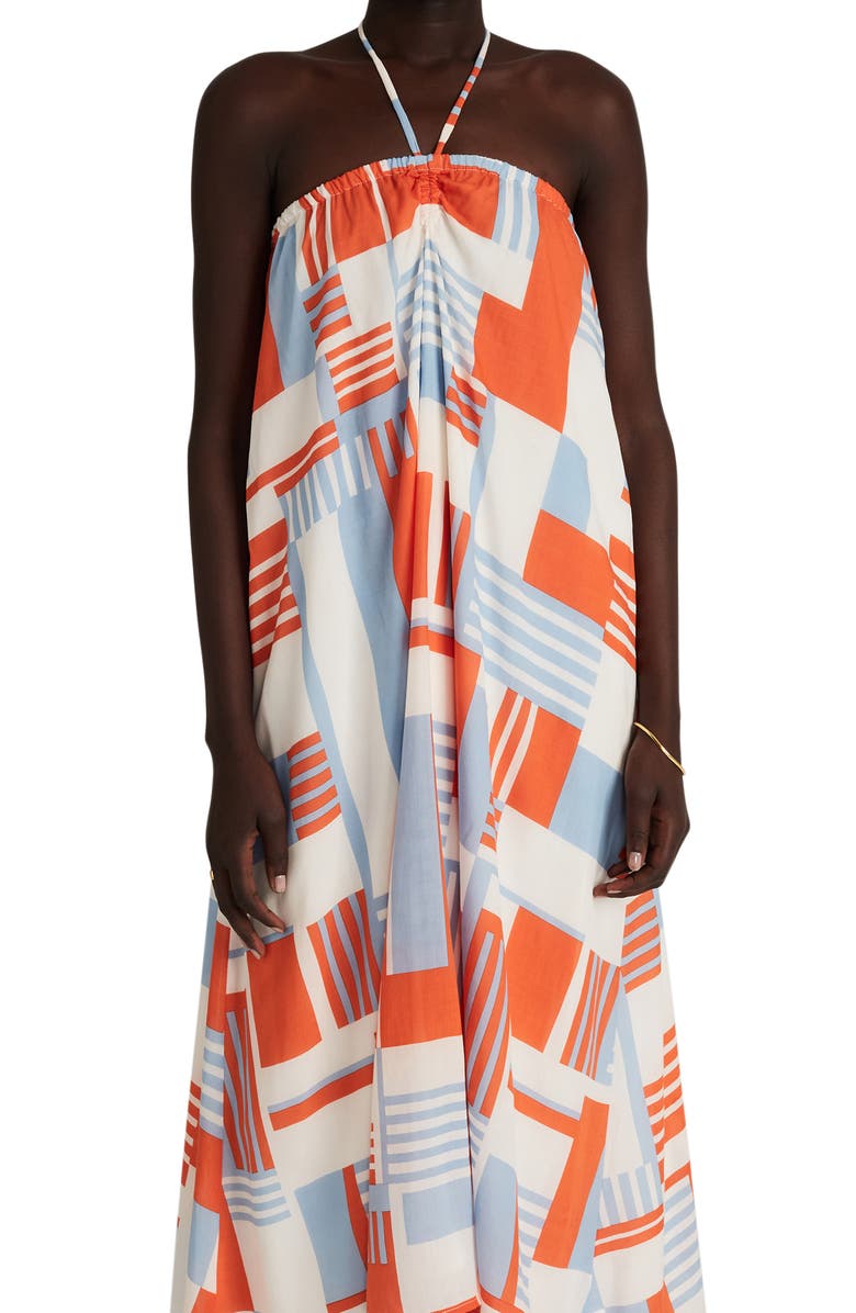 Faithfull the Brand Asturias Halter Midi Dress, Alternate, color, 