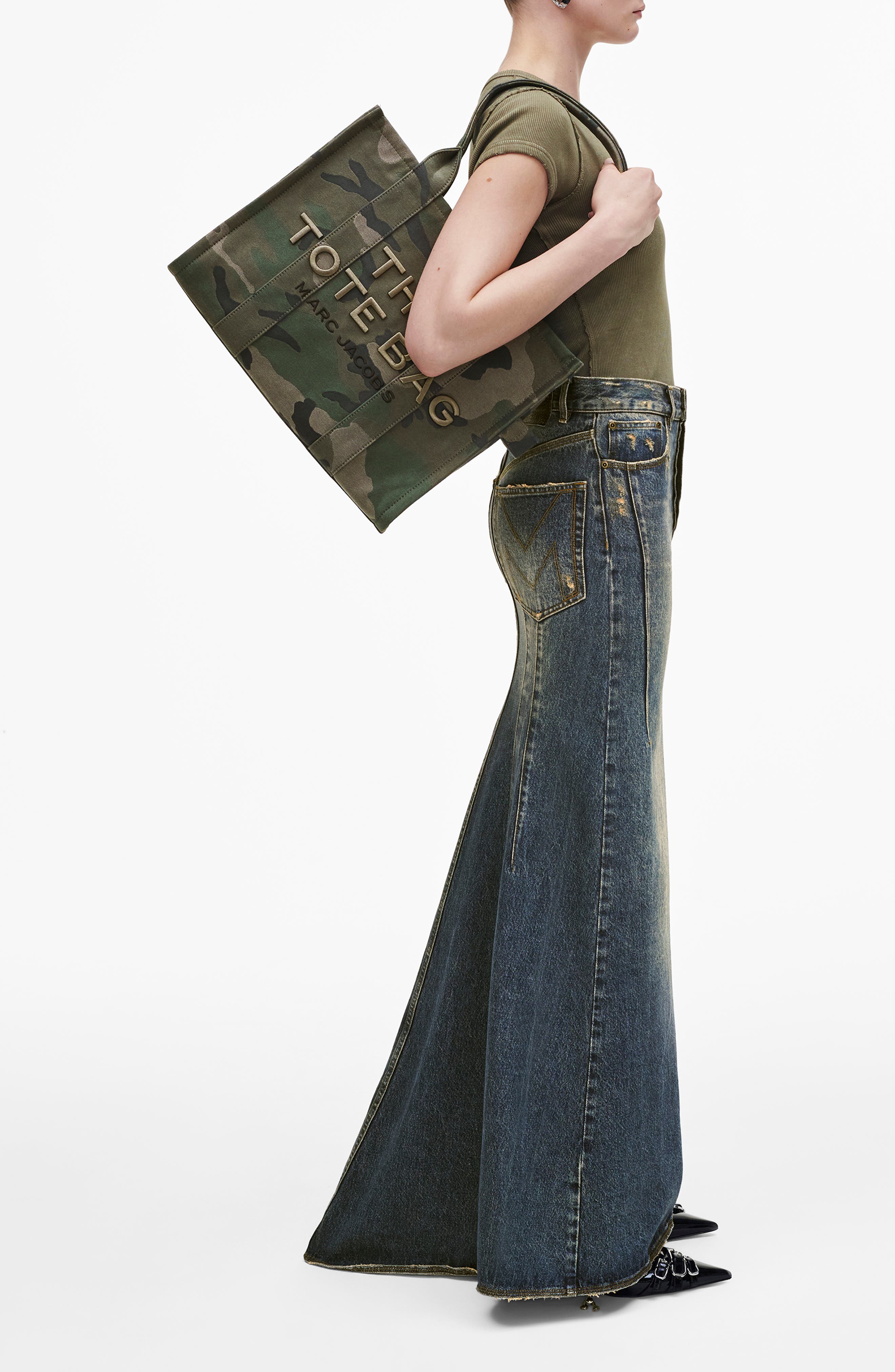 Marc Jacobs The Camo Jacquard Large Tote Bag, Alternate, color, 