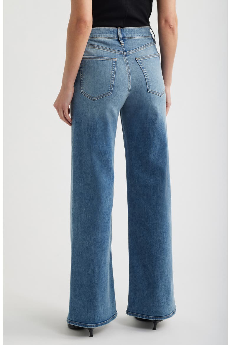 Long Le Slim Palazzo High Waist Wide Leg Jeans, Alternate, color, GOSSAMER