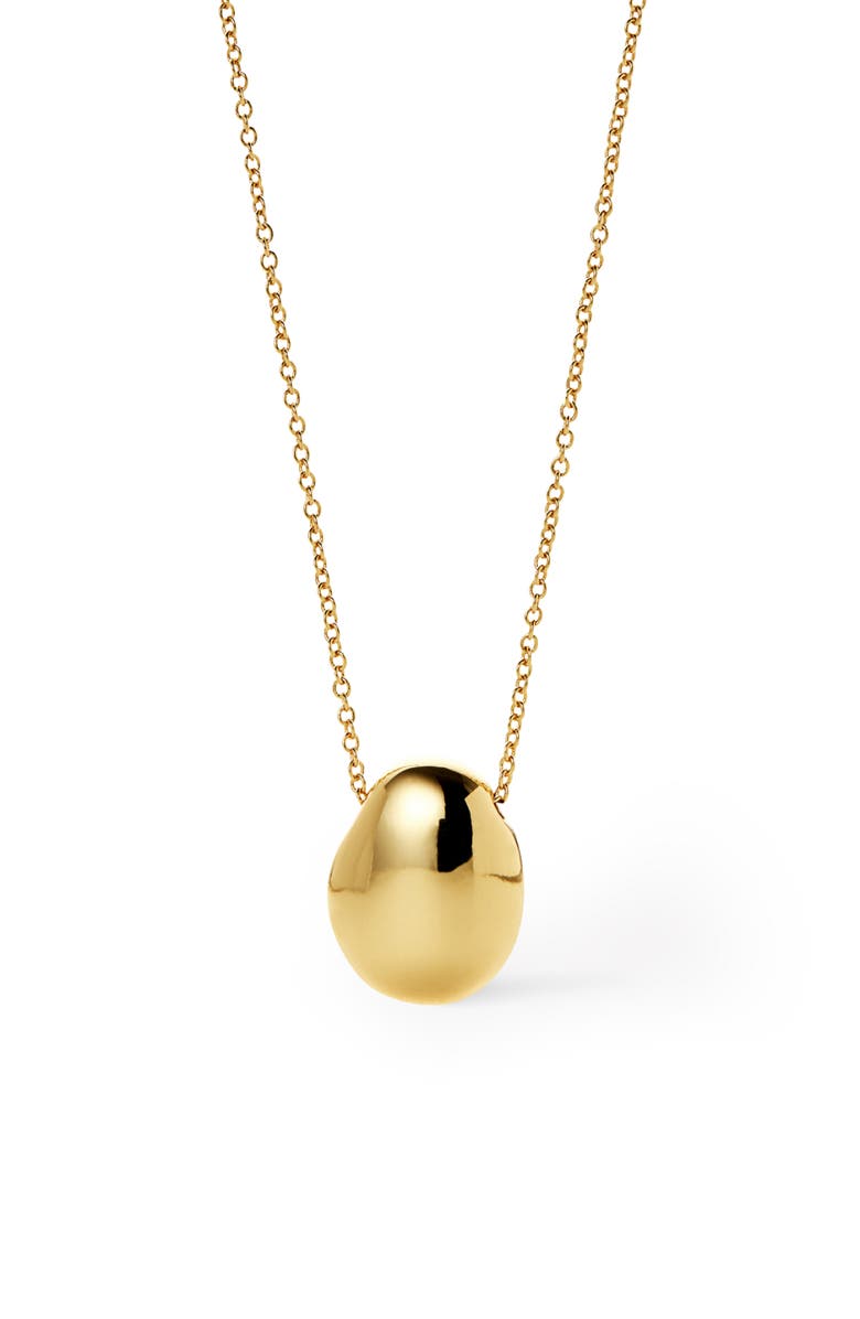 Gold Pendant Necklace - Pebble Mini