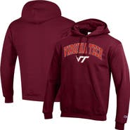 Champion Men's Champion  Maroon Virginia Tech Hokies Arched Logo Fleece Pullover Hoodie
