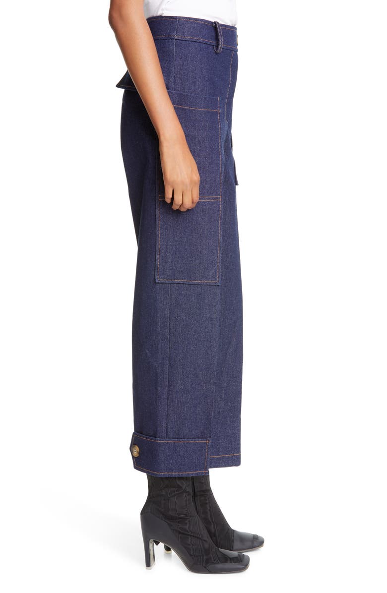 Rejina Pyo Sadie High Waist Crop Denim Trousers, Alternate, color, 