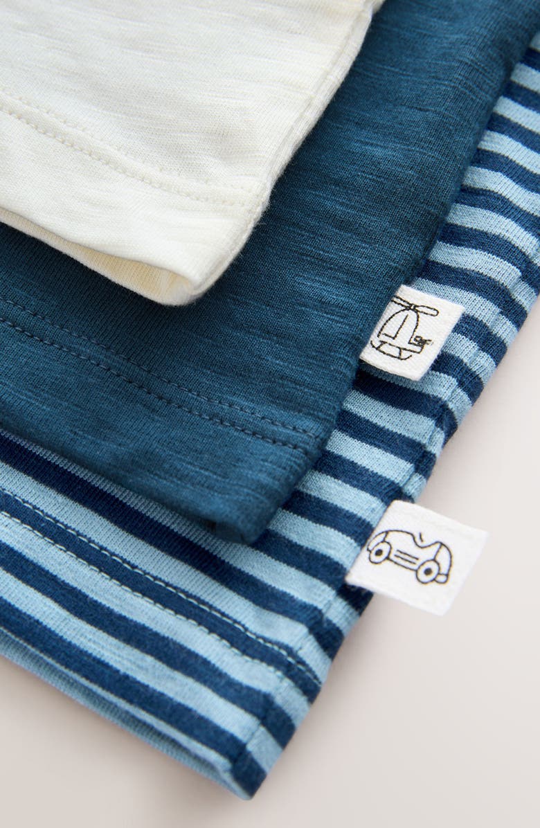 NEXT Kids' Assorted 3-Pack Long Sleeve T-Shirts, Alternate, color, Blue