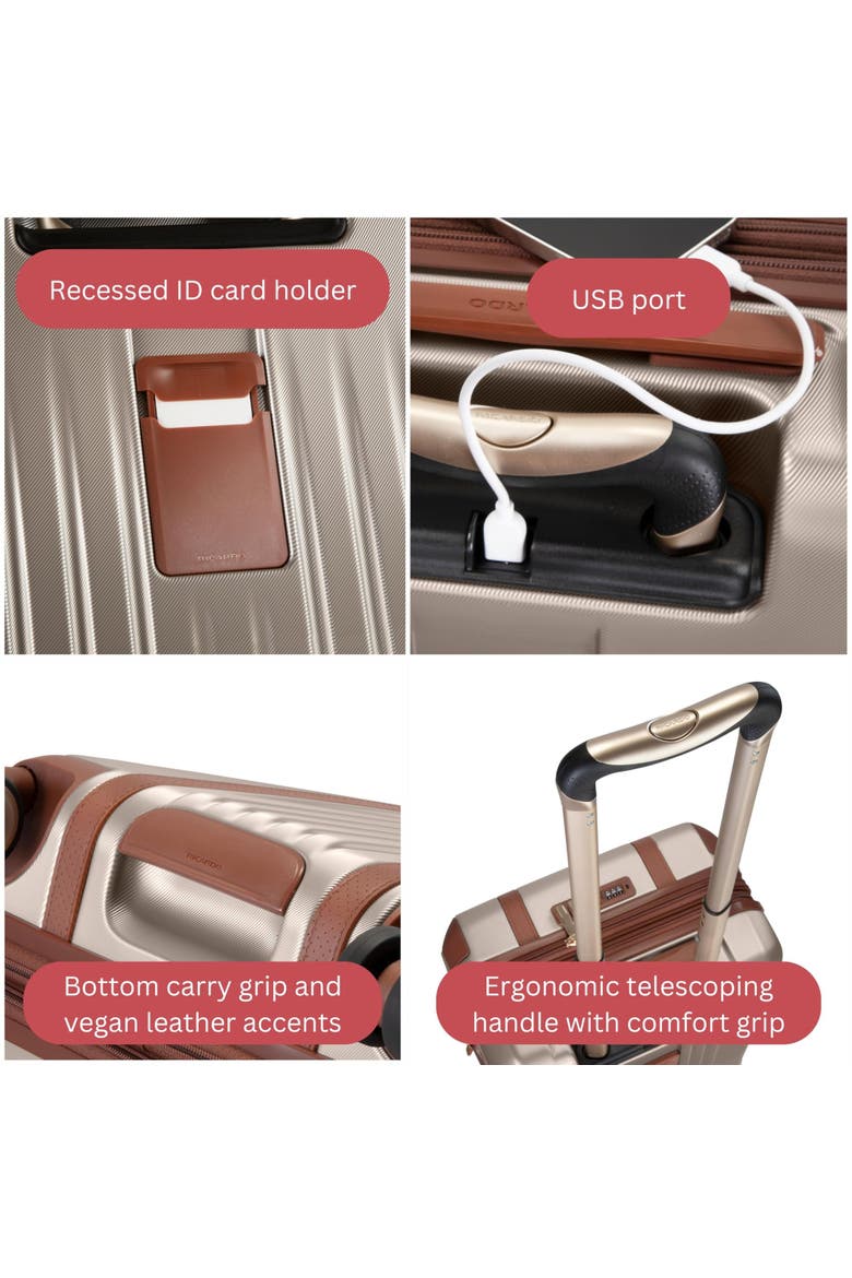 Montecito 2.0 Hardside Expandable Luggage, 21" Carry On, Alternate, color, Champagne