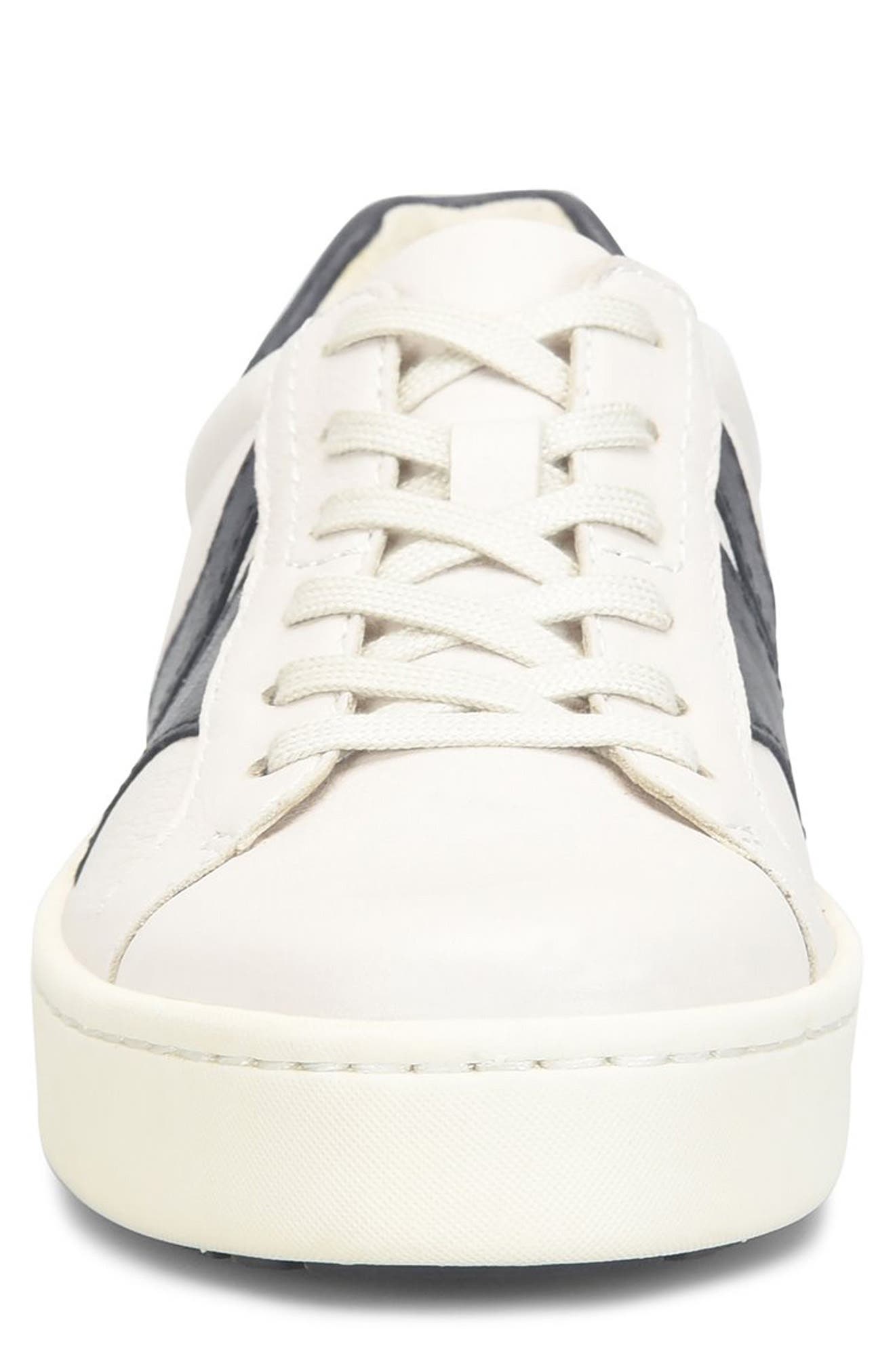 Børn Beck Tie Low Top Sneaker, Alternate, color, White Leather