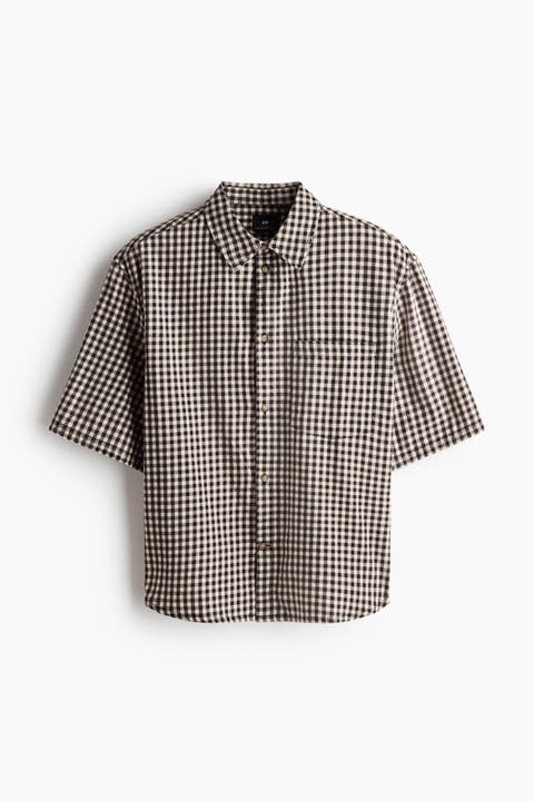 Relaxed Fit Short-sleeved Cotton Shirt