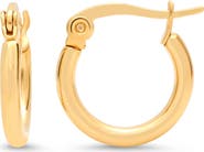 STEELTIME 18k Gold Plated 12mm Hoop Earrings