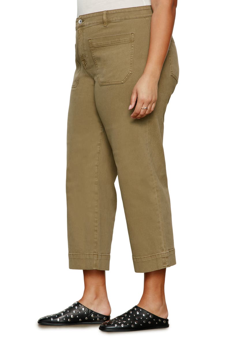 The Marine Crop Wide Leg Jeans, Alternate, color, COVERT GRE