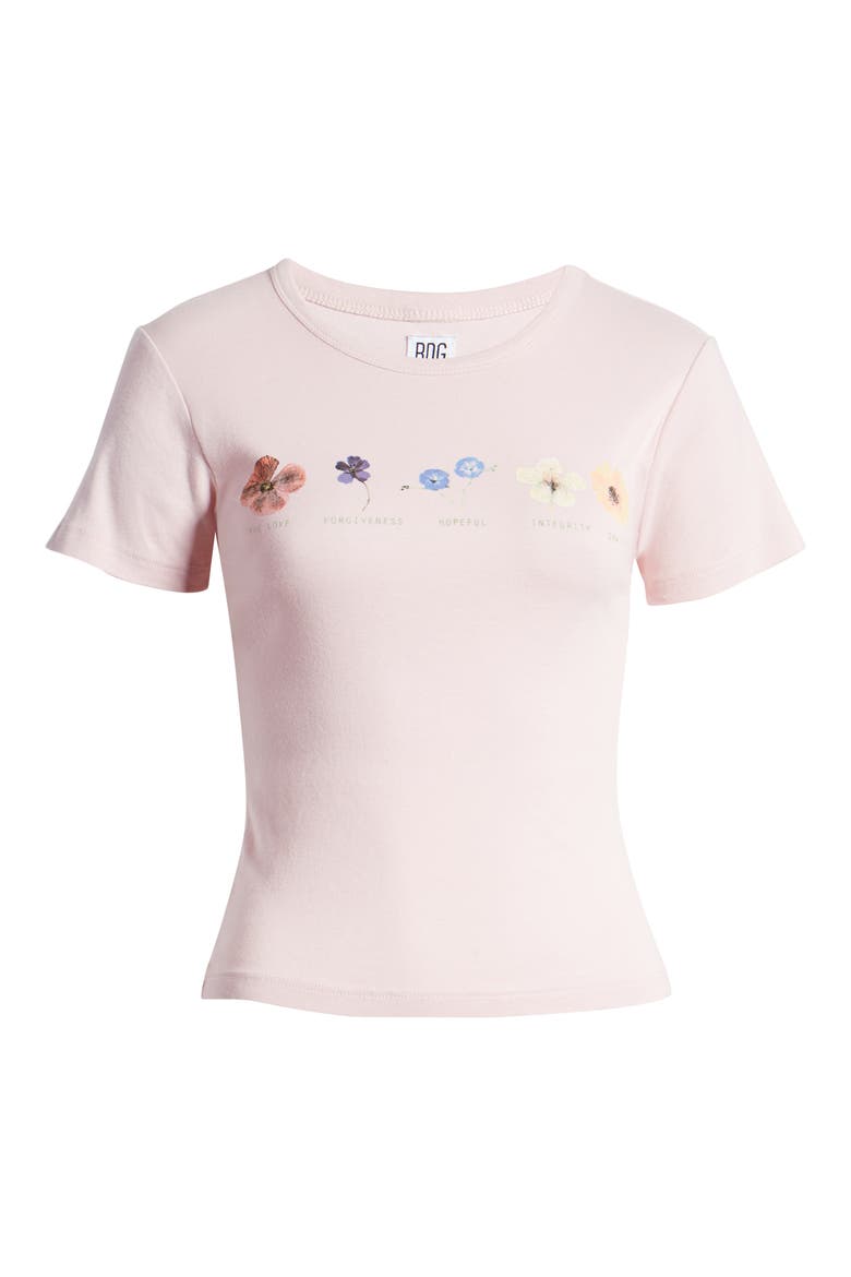 Flower Row Tee, Alternate, color, PINK