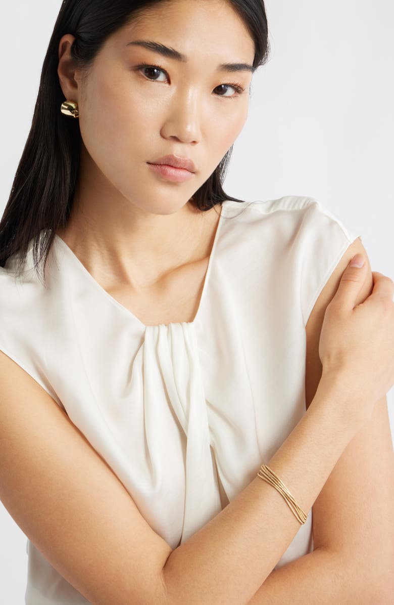 Nordstrom Demi Fine Wide Huggie Hoop Earrings, Alternate, color, 14K Gold Plated