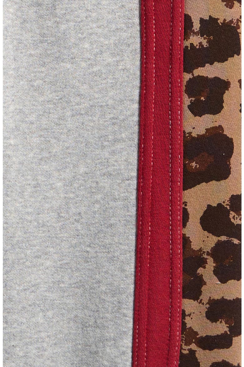 Leopard Stripe Cotton Joggers, Alternate, color, CLASSIC GREY