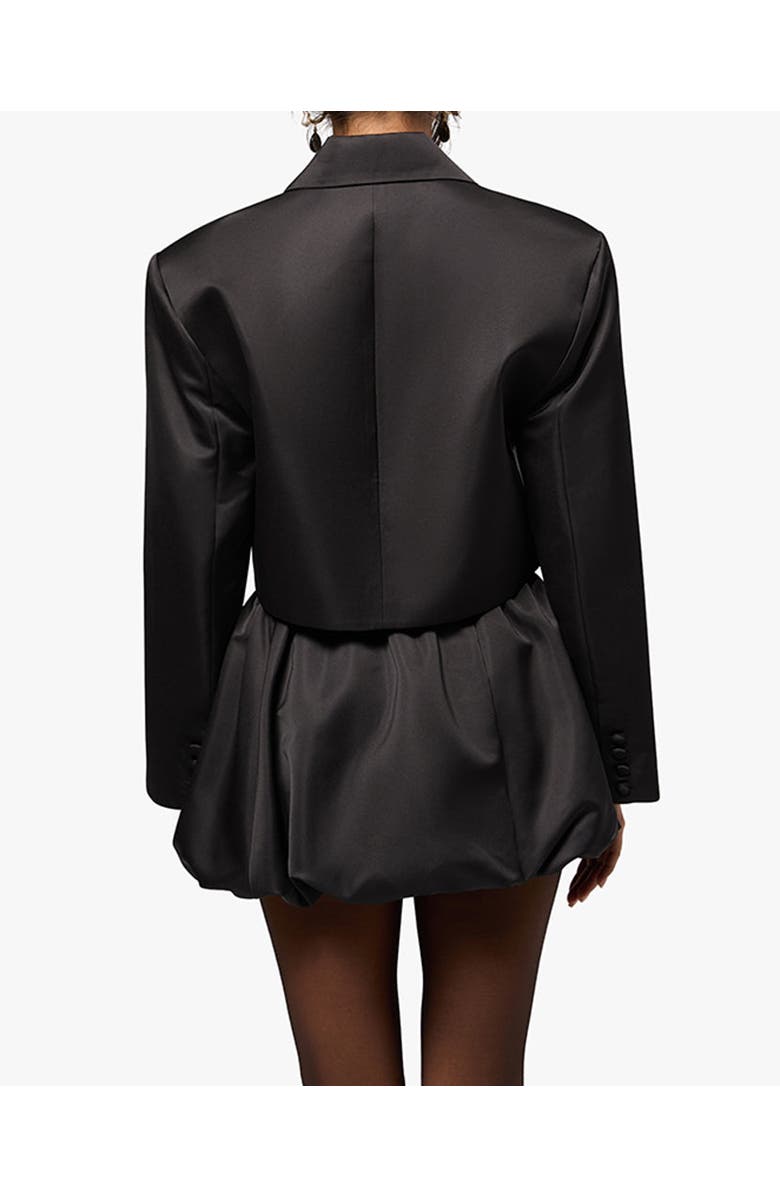 WeWoreWhat Cropped Satin Blazer, Alternate, color, 