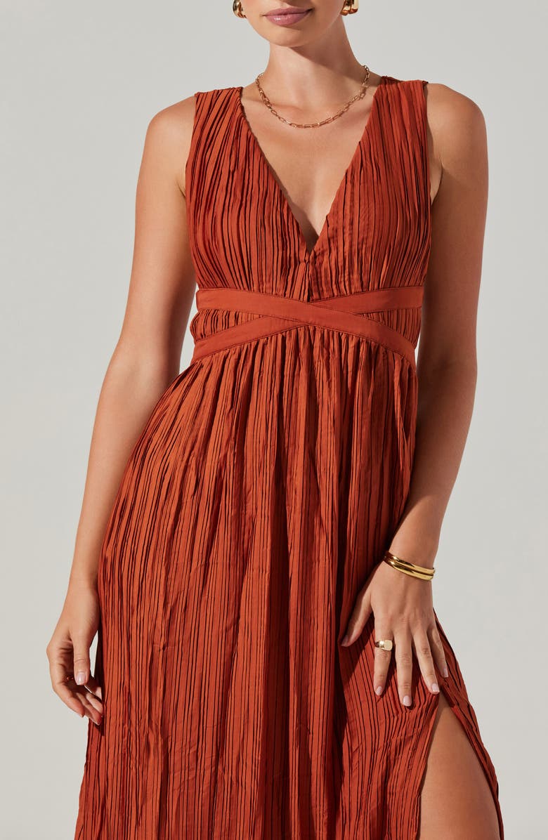 ASTR the Label Tesni Sleeveless Dress, Alternate, color, Rust