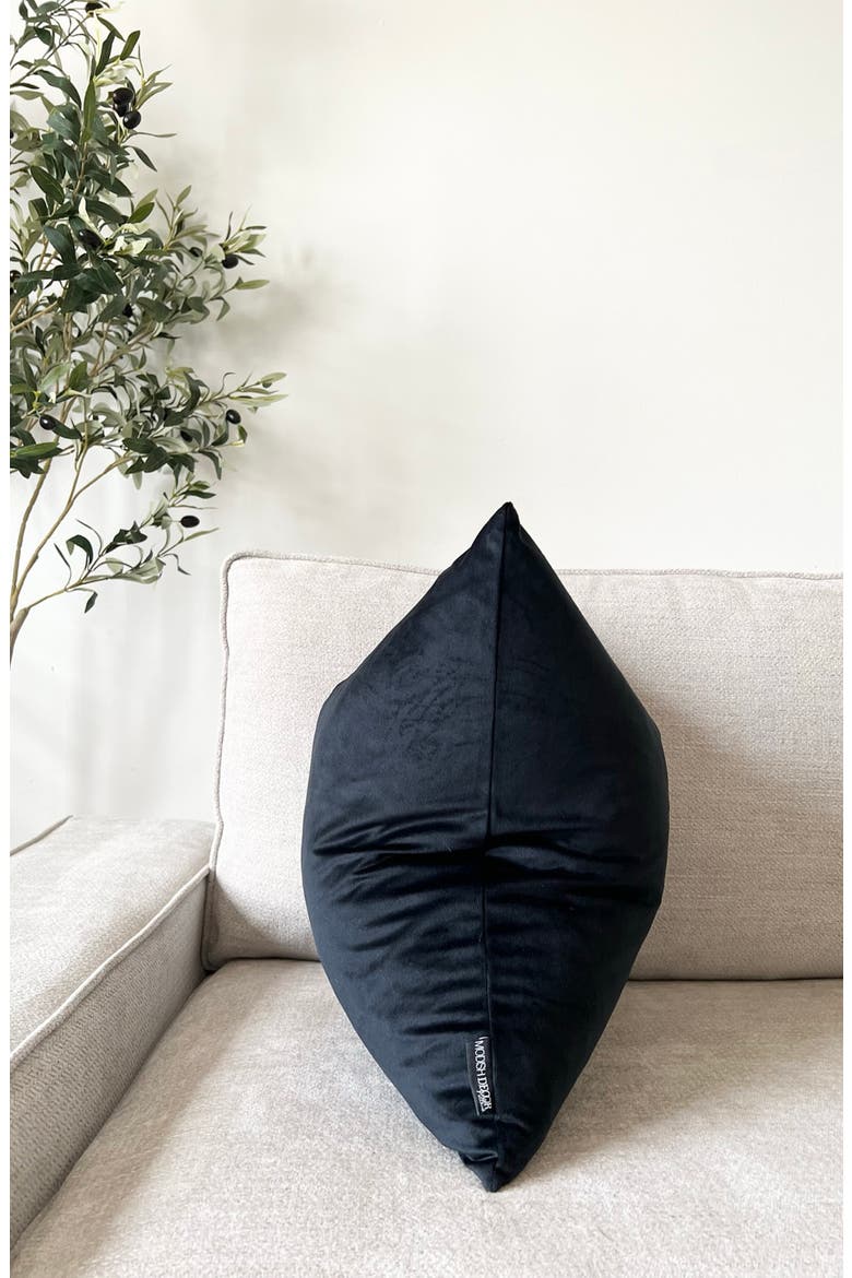 Velvet Pillow Cover, Alternate, color, BLACK TONES