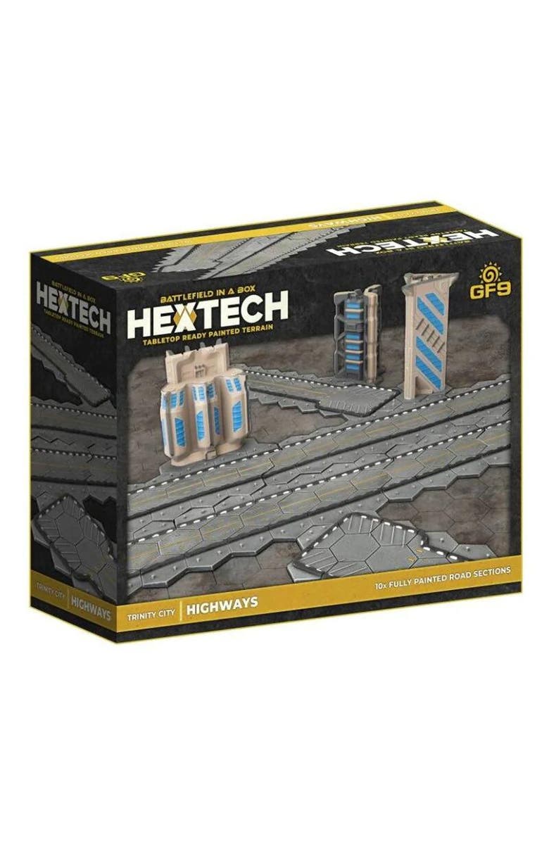 GF9 Hextech Trinity City Painted Highway Tiles, 10 Pieces, Main, color, 